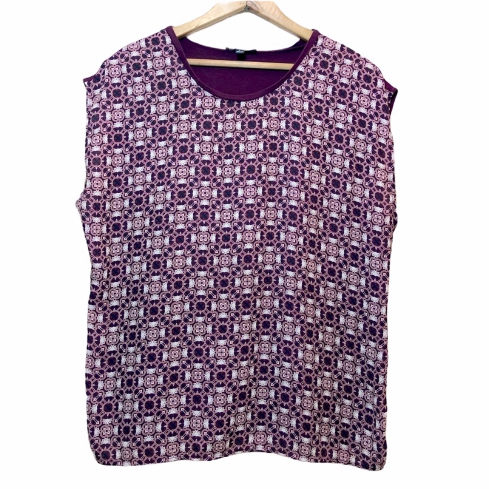 Premise Studio Short Sleeve Purple Blouse Large
